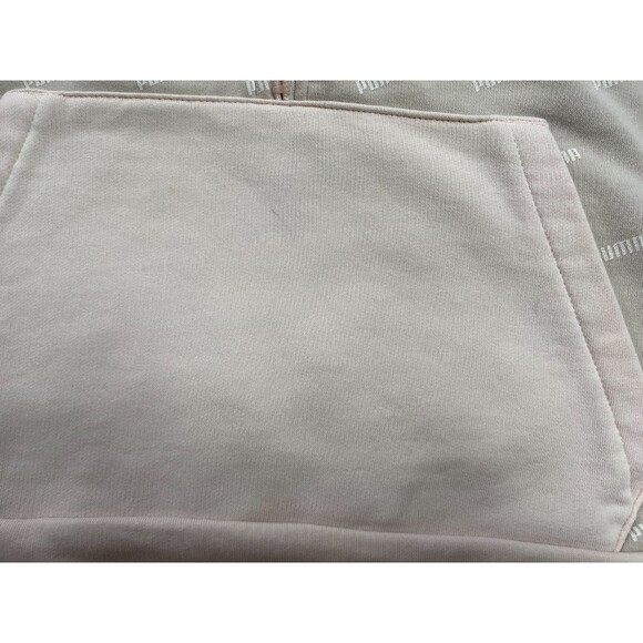 Puma 1/4 Zip Pullover Puma Branded Bodice Solid Sleeves Size Large - Picture 9 of 13